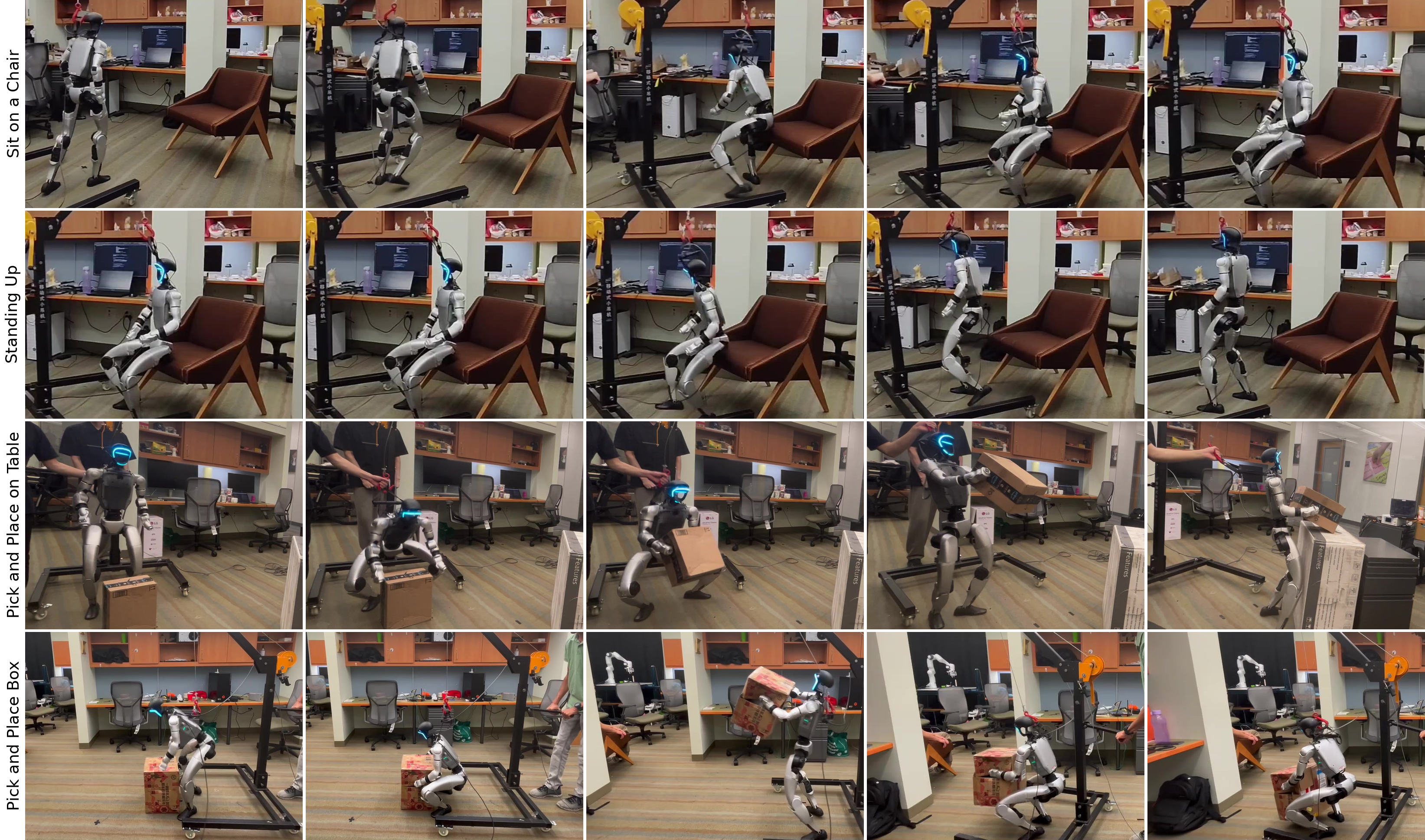 Real-robot deployment film strips